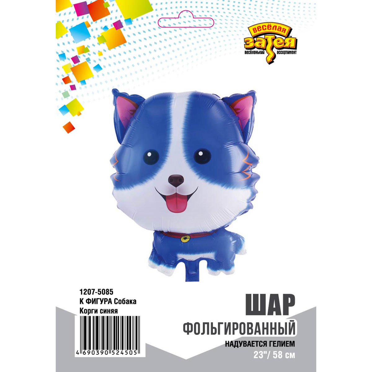 К ФИГУРА Собака Корги синяя
