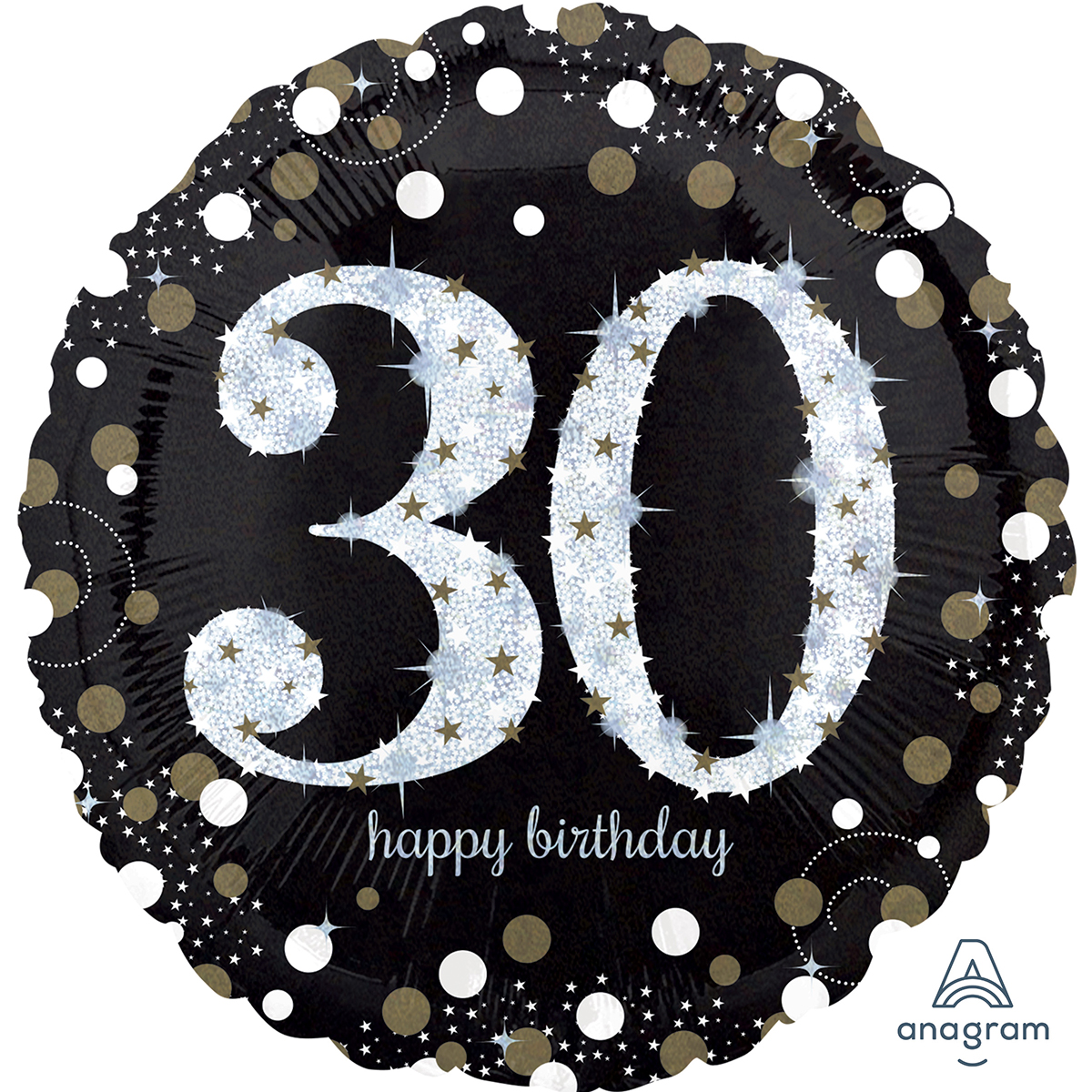 А 18" HB Sparkling Birthday 30 gold S55