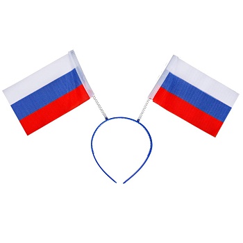 Ободок с флажками Россия триколор /G