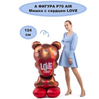 А ФИГУРА/P70 AIR Мишка с сердцем LOVE