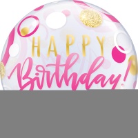 П BUBBLE 22" HB Круги розово-золотые