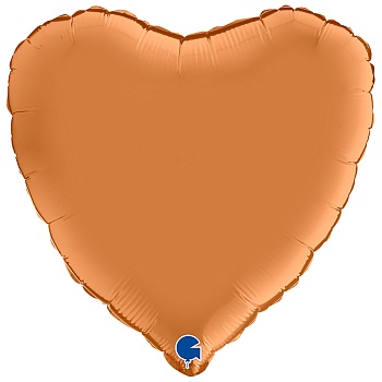 Г Б/РИС СЕРДЦЕ 18" Сатин Caramel