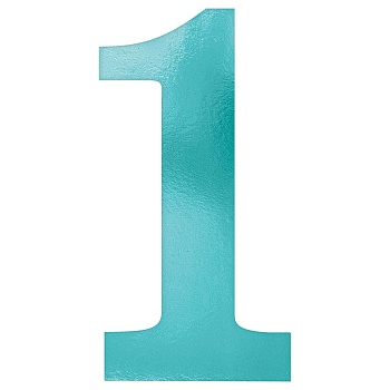 Баннер "1" Blue фольг 23см 6шт/A
