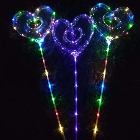 Шар светящ LED BOBO Сердце Ажур 18