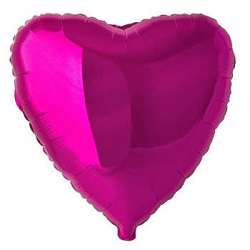 Ф Б/РИС 18" СЕРДЦЕ Металлик Fuchsia(FM)