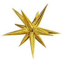 Р 3D ЗВЕЗДА 41" Составная Gold