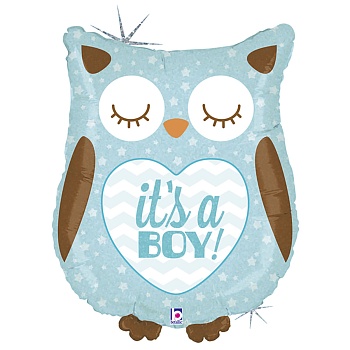 Б ФИГУРА IT'S A BOY Сова голубая блеск