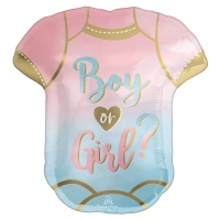 А ФИГУРА/P35 Боди Boy or Girl? роз-голуб
