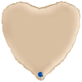 Г Б/РИС СЕРДЦЕ 18" Сатин Cream