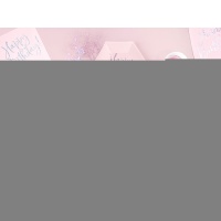 Салфетка Happy B'day! розовая 33см20штPD