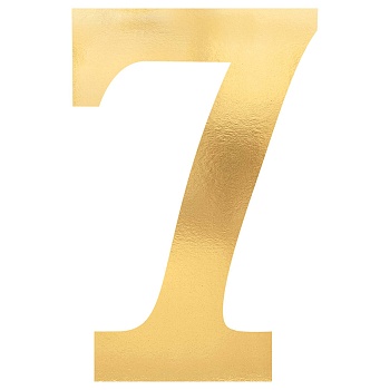 Баннер "7" Gold фольг 23см 6шт/A