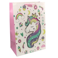 Пакет бум подар Единорог 3D микс 42х62см