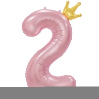 К ЦИФРА 2 45" Pink Корона