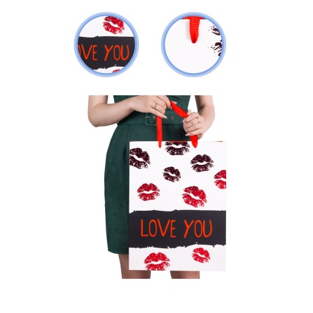 Пакет бум I LOVE YOU 30х40см/G