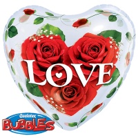 П BUBBLE СЕРДЦЕ 20" Розы
