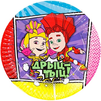 Тарелка бум Фиксики Комиксы 17см 6шт/G