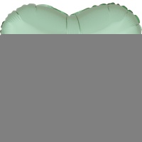 А Б/РИС СЕРДЦЕ 18" Сатин Mint Green