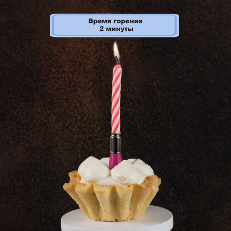 Свеча муз розовая/V