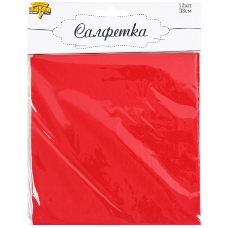 Салфетка красная 33см 12шт/G