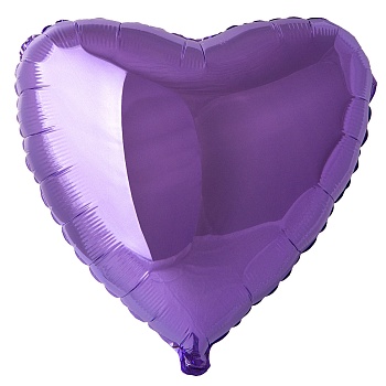 Ф Б/РИС 18" СЕРДЦЕ Металлик Lilac