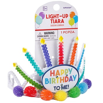 Ободок светящ Happy Birthday to me/А