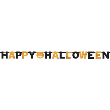 Гирлянда-буквы Happy Halloween Тыква 230см/A