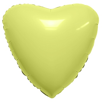 Р Б/РИС СЕРДЦЕ 18" Сатин Lemon