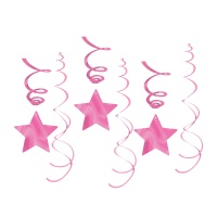 Спираль Звезда Bright Pink 46-60см 30штA