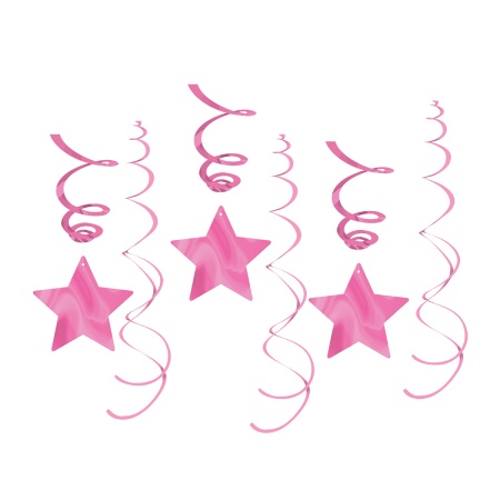 Спираль Звезда Bright Pink 46-60см 30штA
