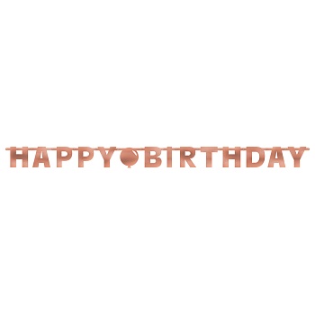 Гирл-буквы Happy B-day RGld Blush 2,3м/А