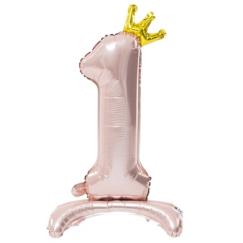 К ЦИФРА 1 32" Pink на подставке Корона