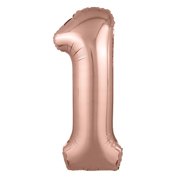Р ЦИФРА 1 40" Металлик Rose Gold