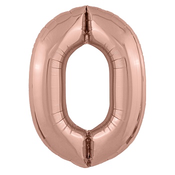 Р ЦИФРА 0 40" Металлик Rose Gold