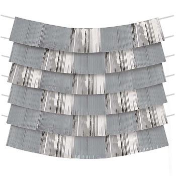 Гирлянда-бахрома Silver 150х25см 9шт/А