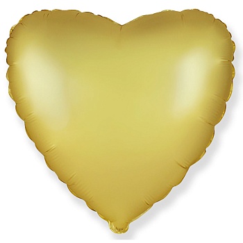 Ф Б/РИС 18" СЕРДЦЕ Сатин Gold