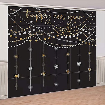 Декорац HNY гирлянды зол/сереб 2,4х2,7мА