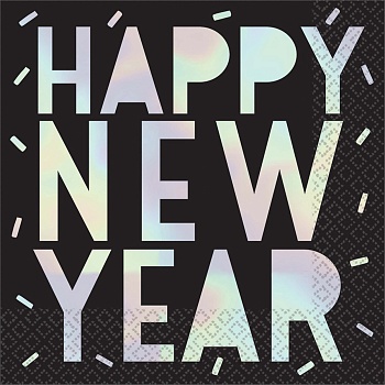 Салфетка HNY Диско перламутр 33см 16шт/А