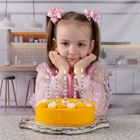 Свечи д/торта Полосы серебро 12см 12шт/G