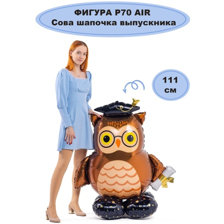 А ФИГУРА/P70 AIR Сова шапочка выпускника