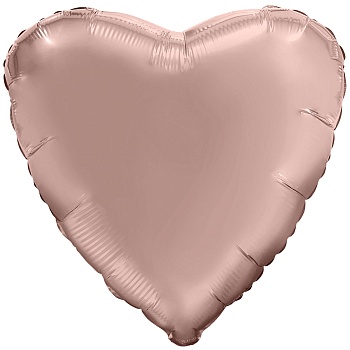 Р Б/РИС СЕРДЦЕ 30" Металлик Rose Gold