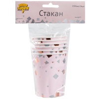 Стакан Конфетти Party розовый 250мл 6штG