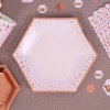 Тарелка Гламур Pink & RoseGold 20см 8штN