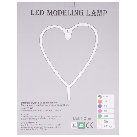 Фигура светящ LED Сердце белое/G