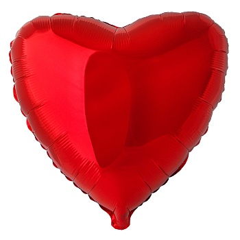 Ф Б/РИС 18" СЕРДЦЕ Металлик Red(FM)
