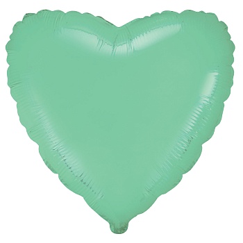 Ф Б/РИС 18" СЕРДЦЕ Пастель Mint