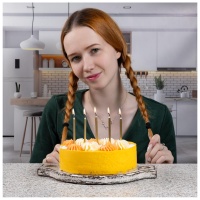 Свечи д/торта Золотые 10см 12шт/G