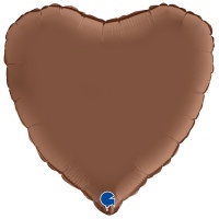 Г Б/РИС СЕРДЦЕ 18" Сатин Chocolate