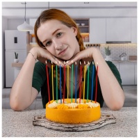 Свечи д/торта Ассорти 17см 24шт/G