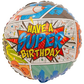 Ф 18" HAVE A SUPER BIRTHDAY Комиксы/FM