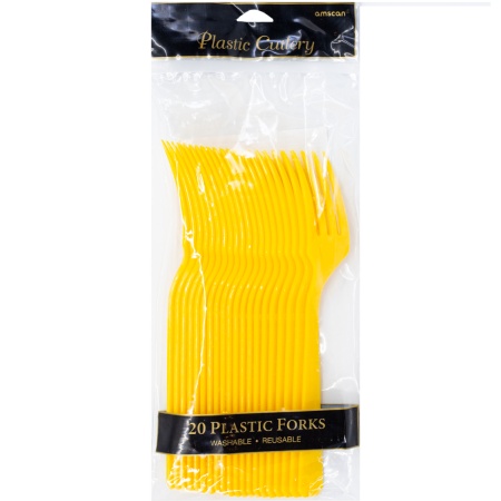 Вилка пласт Yellow Sunshine 20шт/A